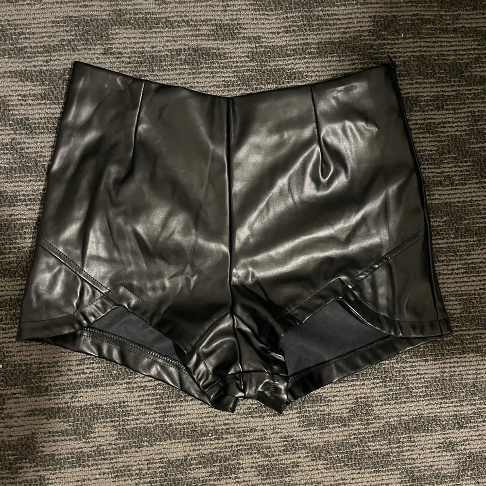 Medium Leather Shorts